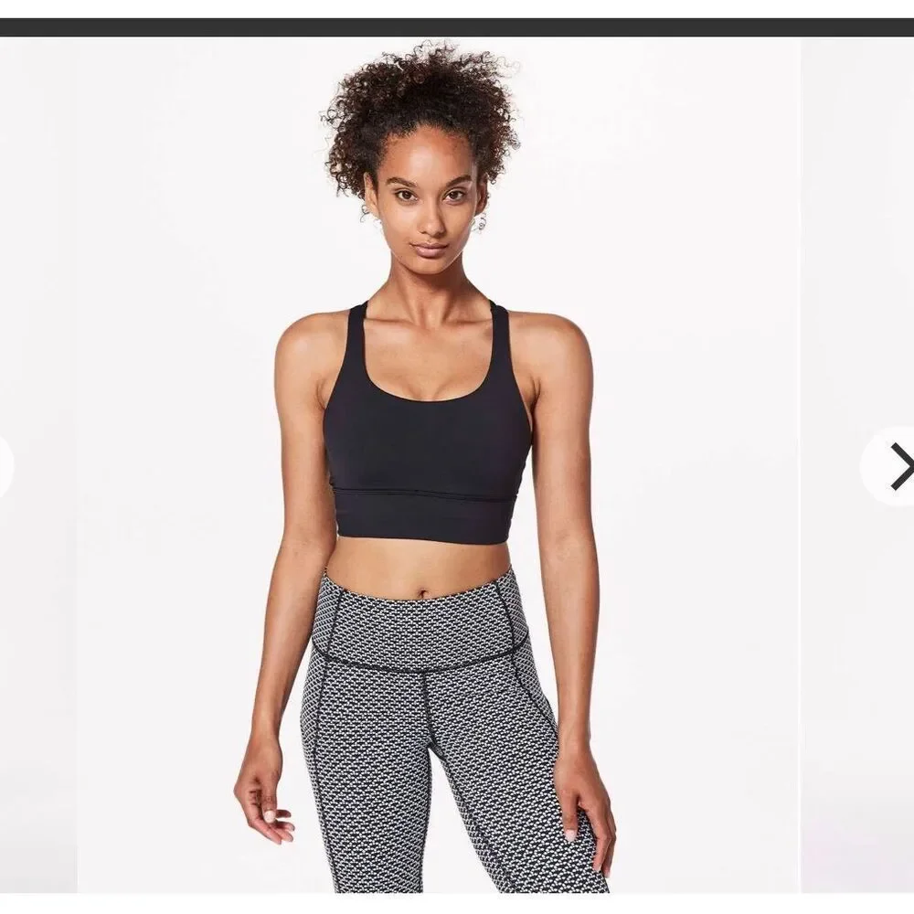 Lululemon Energy Bra Long Line Black size 8